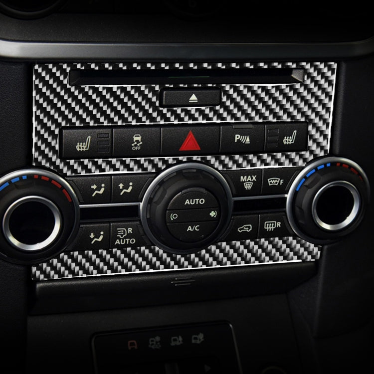 Adesivo decorativo per pannello CD di controllo centrale in fibra di carbonio per auto per Land Rover Discovery 4 2010-2016, guida a destra e a sinistra universale, Central Control CD Panel