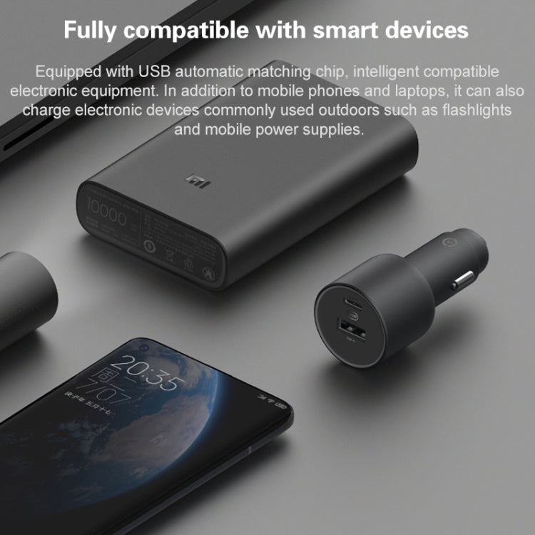 Caricabatteria da auto originale Xiaomi CC07ZM 100W doppie porte USB + USB-C / Type-C a ricarica rapida versione 1A1C, 100W