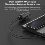 Caricabatteria da auto originale Xiaomi CC07ZM 100W doppie porte USB + USB-C / Type-C a ricarica rapida versione 1A1C, 100W