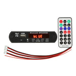 Scheda di decodifica lettore MP3 audio 12V per auto Radio FM Scheda TF USB AUX, con Bluetooth/Telecomando, 23