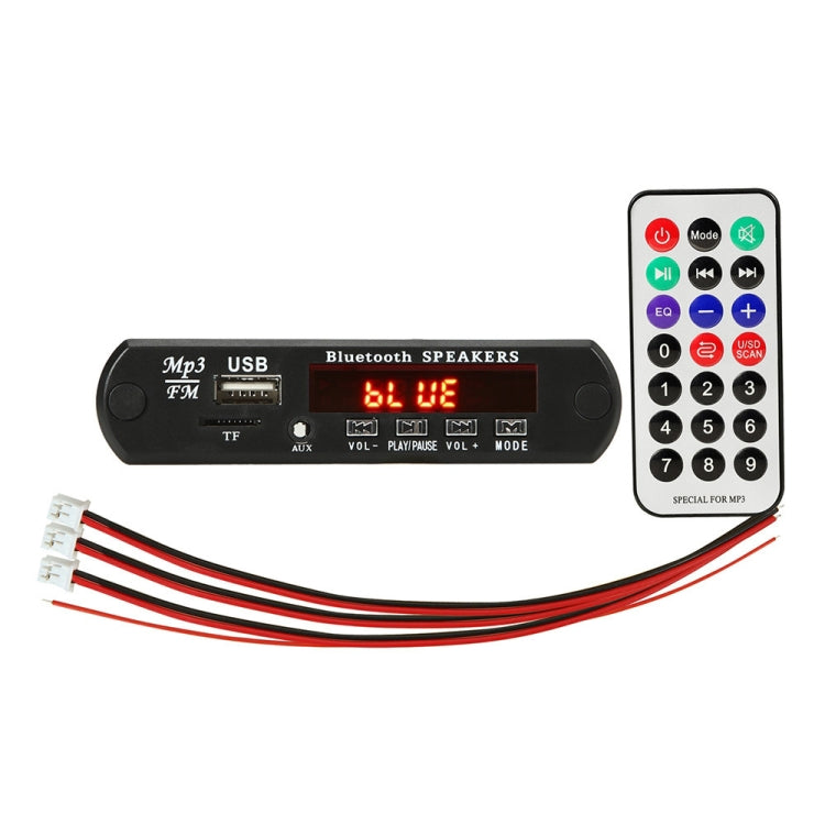Scheda di decodifica lettore MP3 audio 12V per auto Radio FM Scheda TF USB AUX, con Bluetooth/Telecomando, 23