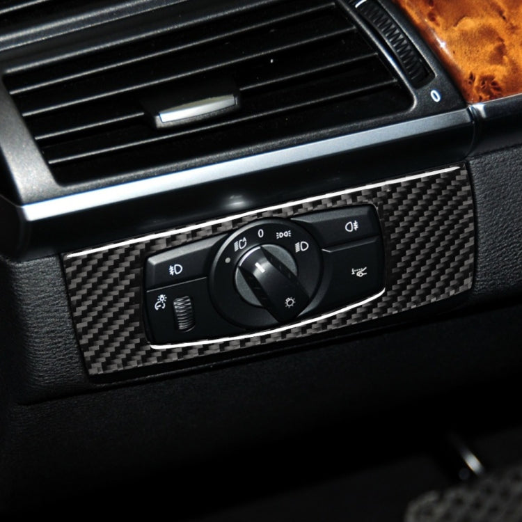 Adesivo decorativo faro in tinta unita in fibra di carbonio per auto per BMW E70 X5 / E71 X6 2008-2013, guida a sinistra, Headlight
