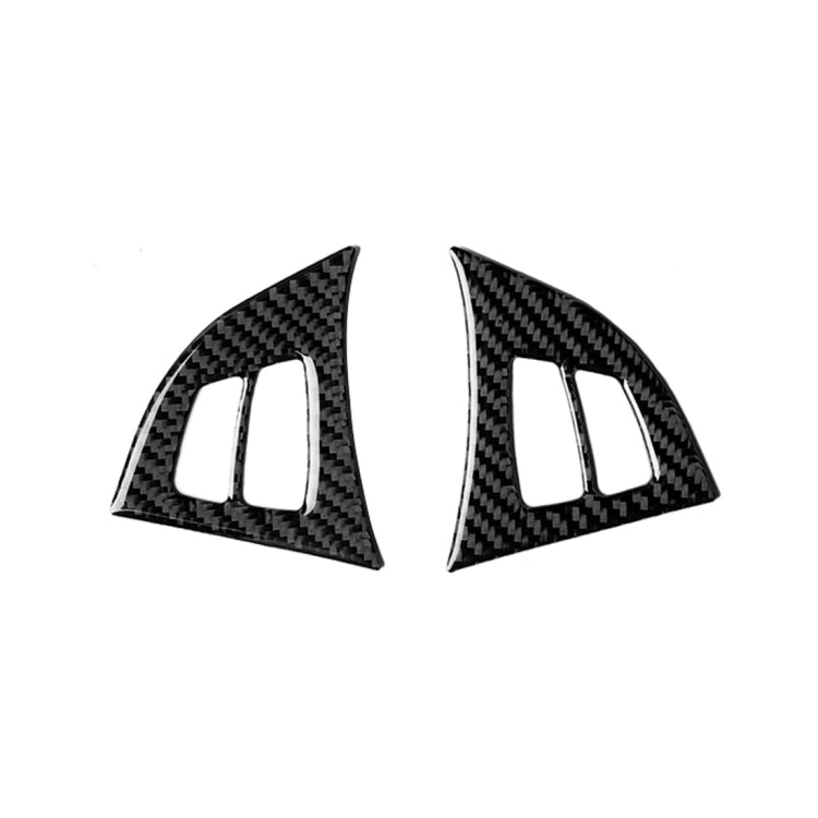 Adesivo decorativo per pulsanti del volante in tinta unita in fibra di carbonio 2 in 1 per BMW E70 X5 2008-2013, guida a destra e a sinistra universale, Steering Wheel Buttons