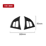 Adesivo decorativo per pulsanti del volante in tinta unita in fibra di carbonio 2 in 1 per BMW E70 X5 2008-2013, guida a destra e a sinistra universale, Steering Wheel Buttons