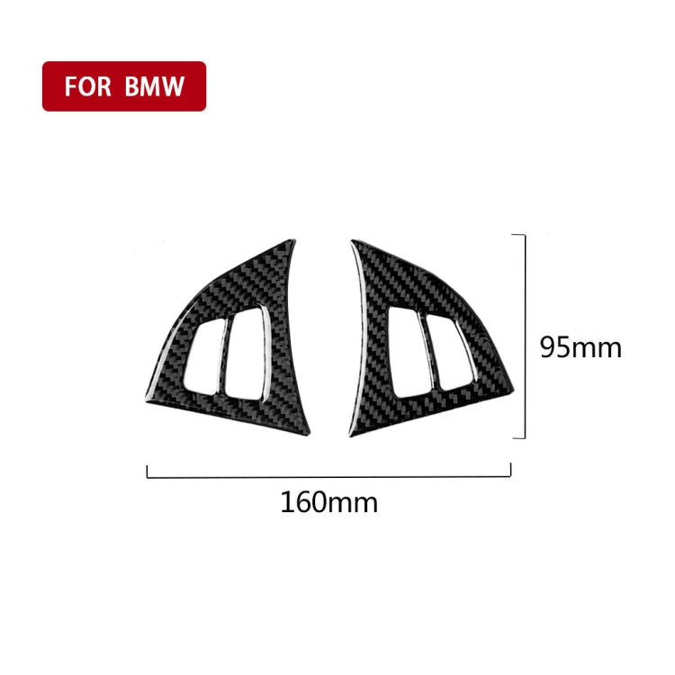 Adesivo decorativo per pulsanti del volante in tinta unita in fibra di carbonio 2 in 1 per BMW E70 X5 2008-2013, guida a destra e a sinistra universale, Steering Wheel Buttons