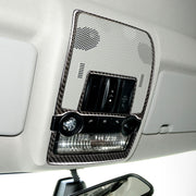Adesivo decorativo per luce di lettura in tinta unita in fibra di carbonio 2 in 1 per BMW E70 X5 / E71 X6 2008-2013, guida a destra e a sinistra universale, Reading Light