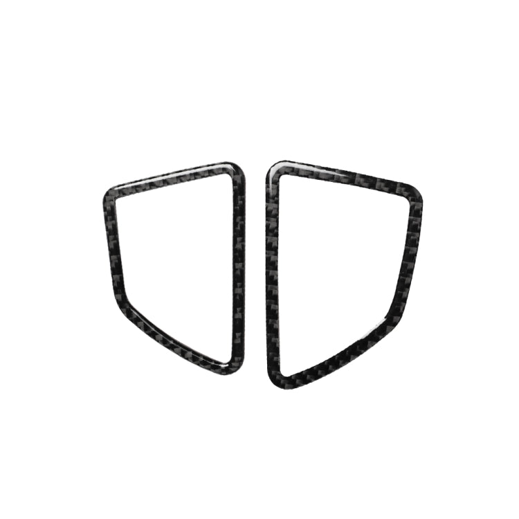 Adesivo decorativo per presa d'aria sul cruscotto in tinta unita in fibra di carbonio 2 in 1 per BMW E70 X5 / E71 X6 2008-2013, guida a sinistra, Dashboard Air Outlet