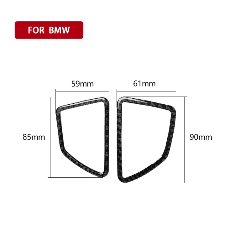 Adesivo decorativo per presa d'aria sul cruscotto in tinta unita in fibra di carbonio 2 in 1 per BMW E70 X5 / E71 X6 2008-2013, guida a sinistra, Dashboard Air Outlet