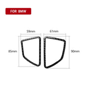 Adesivo decorativo per presa d'aria sul cruscotto in tinta unita in fibra di carbonio 2 in 1 per BMW E70 X5 / E71 X6 2008-2013, guida a sinistra, Dashboard Air Outlet