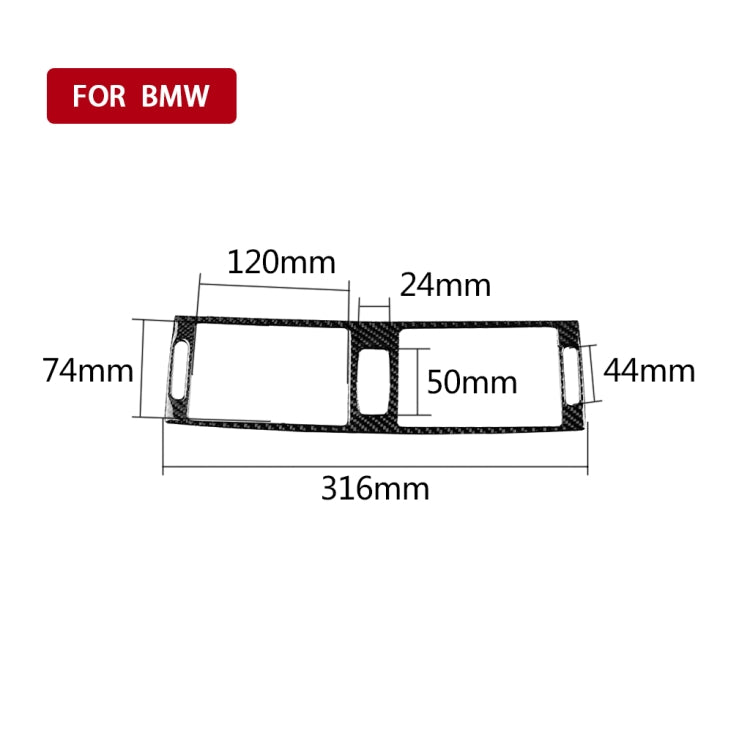 Adesivo decorativo per presa d'aria centrale in tinta unita in fibra di carbonio per auto per BMW E70 X5 / E71 X6 2008-2013, guida a destra e a sinistra universale, Middle Air Outlet