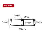 Adesivo decorativo per presa d'aria centrale in tinta unita in fibra di carbonio per auto per BMW E70 X5 / E71 X6 2008-2013, guida a destra e a sinistra universale, Middle Air Outlet