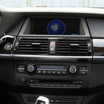 Adesivo decorativo per presa d'aria centrale in tinta unita in fibra di carbonio per auto per BMW E70 X5 / E71 X6 2008-2013, guida a destra e a sinistra universale, Middle Air Outlet