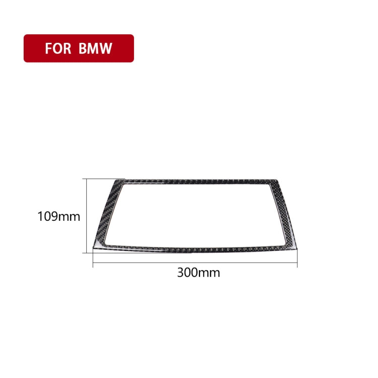 Adesivo decorativo per cornice di navigazione in tinta unita in fibra di carbonio per auto per BMW E70 X5 / E71 X6 2008-2013, guida a destra e a sinistra universale, Navigation Frame