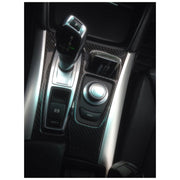Adesivo decorativo per pannello ingranaggi in tinta unita in fibra di carbonio per BMW X5 2008-2013 / X6 2009-2014, configurazione di basso livello con guida a sinistra, Gear Panel