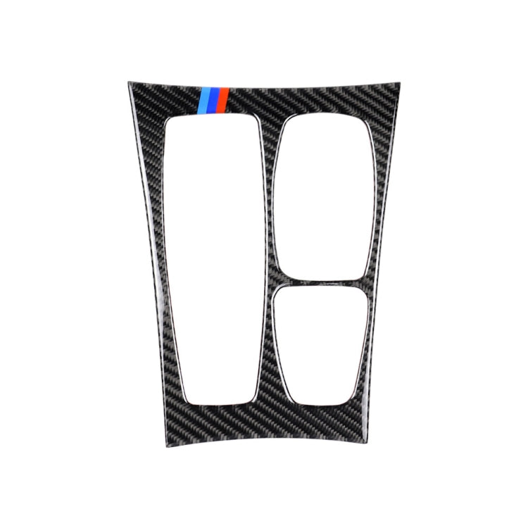 Adesivo decorativo per pannello ingranaggi tricolore in fibra di carbonio per auto per BMW X5 2008-2013 / X6 2009-2014, guida a sinistra ad alta configurazione, Gear Panel(Tricolor, High Configuration)