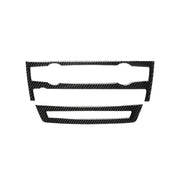 Set di adesivi decorativi per condizionatore d'aria in tinta unita in fibra di carbonio 2 in 1 per BMW E70 X5 2008-2013 / E71 X6 2009-2014, guida a destra e a sinistra universale, Air Conditioner Set