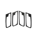 Adesivo decorativo per maniglia della porta in tinta unita in fibra di carbonio 4 in 1 per BMW 2008-2014 X5 E70 / E71, guida a sinistra, Door Handle