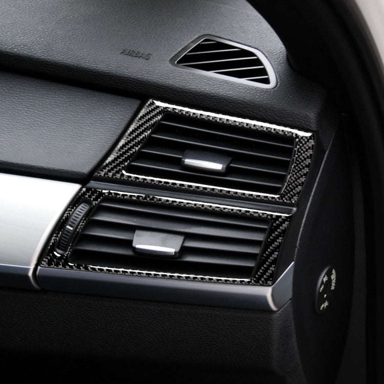 Adesivo decorativo per uscita aria laterale in fibra di carbonio 4 in 1 per BMW 2008-2013 X5 E70 / X6 E71, guida a destra e a sinistra universale, Side Air Outlet