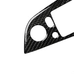 Adesivo decorativo per pannello interruttori per alzacristalli in tinta unita in fibra di carbonio 4 in 1 per BMW 2008-2013 X5 E70 / 2009-2014 X6 E71, configurazione alta con guida a sinistra, Window Lift Switch Panel