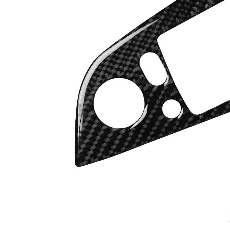 Adesivo decorativo per pannello interruttori per alzacristalli in tinta unita in fibra di carbonio 4 in 1 per BMW 2008-2013 X5 E70 / 2009-2014 X6 E71, configurazione alta con guida a sinistra, Window Lift Switch Panel
