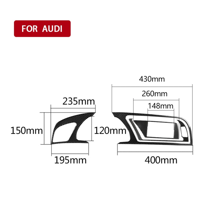 Adesivo decorativo per telaio cruscotto in fibra di carbonio per auto per Audi A5, guida a sinistra, For Audi A5