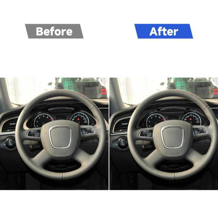 Adesivo decorativo per telaio cruscotto in fibra di carbonio per Audi A4 2009-2010 / A4L 2009-2012, guida a sinistra, For Audi A4 2009-2010