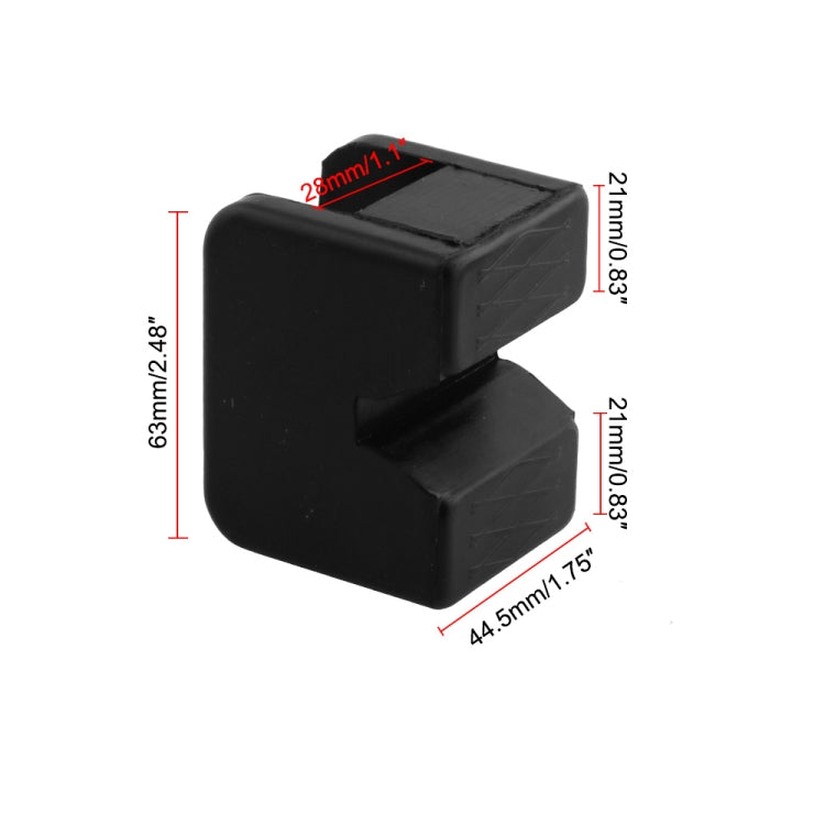 2 pezzi adattatore per jack per auto, jack in gomma, telaio scanalato, Jack Pad Adapter Rubber
