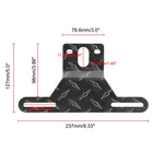 Staffa per luce targa per rimorchio in alluminio con telaio targa posteriore per coda auto, Aluminum Trailer License Plate Light Bracket