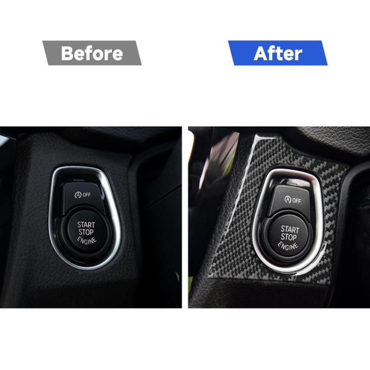 Adesivo decorativo per foro chiave in fibra di carbonio per auto per BMW Serie 3 F30 2013-2018 / F34 2013-2017, guida a destra, Key Hole