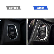 Adesivo decorativo per foro chiave in fibra di carbonio per auto per BMW Serie 3 F30 2013-2018 / F34 2013-2017, guida a destra, Key Hole
