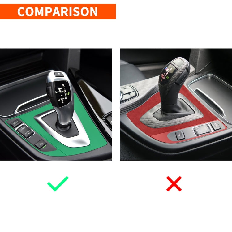 Adesivo decorativo per pannello posizione cambio in fibra di carbonio per BMW 2013-2017 Serie 3 F30 / Serie 3GT F34, Guida a destra, Gear Position Panel