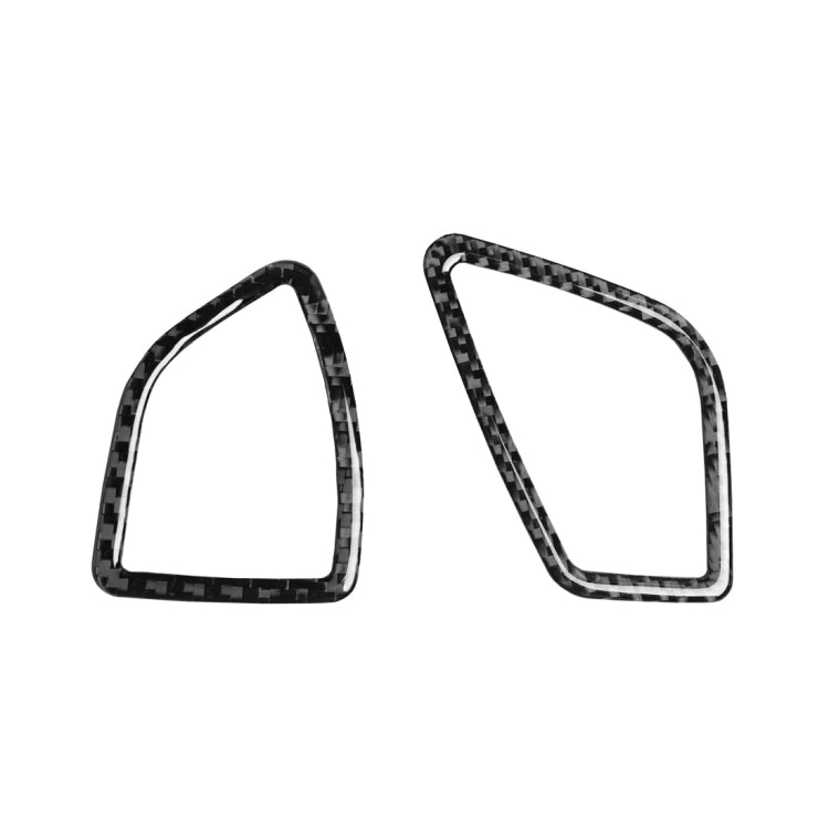 Adesivo decorativo per presa d'aria per cruscotto in fibra di carbonio per auto da 2 pezzi per BMW Serie 3 F30 2013-2018 / Serie 3GT F34 2013-2017, guida a destra, Dashboard Air Outlet