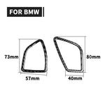 Adesivo decorativo per presa d'aria per cruscotto in fibra di carbonio per auto da 2 pezzi per BMW Serie 3 F30 2013-2018 / Serie 3GT F34 2013-2017, guida a destra, Dashboard Air Outlet