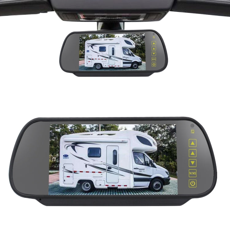 PZ461 Telecamera per luce freno posteriore impermeabile per auto in posizione alta + monitor retrovisore da 7 pollici per Mercedes Benz / Volkswagen, PZ461 + 7 inch Rearview Monitor