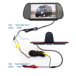 PZ461 Telecamera per luce freno posteriore impermeabile per auto in posizione alta + monitor retrovisore da 7 pollici per Mercedes Benz / Volkswagen, PZ461 + 7 inch Rearview Monitor