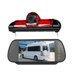 PZ460 Telecamera per luce freno HD impermeabile ad alta posizione per auto + monitor retrovisore da 7 pollici per Fiat / Citroen / Peugeot, PZ460  + 7 inch Rearview Monitor