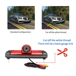 PZ460 Telecamera per luce freno HD impermeabile ad alta posizione per auto + monitor retrovisore da 7 pollici per Fiat / Citroen / Peugeot, PZ460  + 7 inch Rearview Monitor