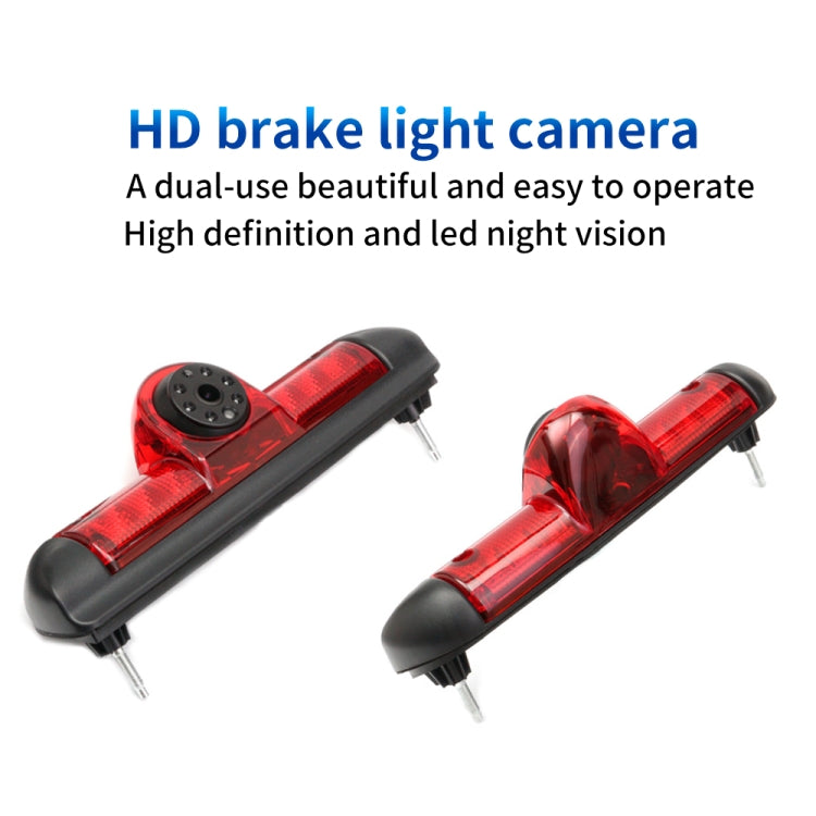 PZ460 Telecamera per luce freno HD impermeabile ad alta posizione per auto + monitor retrovisore da 7 pollici per Fiat / Citroen / Peugeot, PZ460  + 7 inch Rearview Monitor