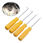 Set di 4 ganci e pick per auto, O ring, paraolio, guarnizione, estrattore, utensile manuale artigianale, set di strumenti per rimozione auto, Oil Seal Gasket Puller(Blue), Oil Seal Gasket Puller(Yellow)