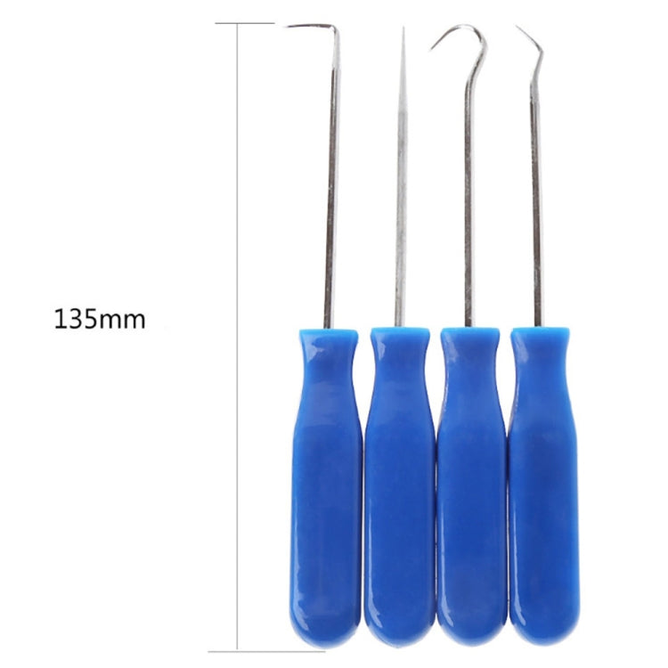 Set di 4 ganci e pick per auto, O ring, paraolio, guarnizione, estrattore, utensile manuale artigianale, set di strumenti per rimozione auto, Oil Seal Gasket Puller(Blue), Oil Seal Gasket Puller(Yellow)