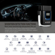 Viecar VP003 Mini OBD per auto + rilevatore di guasti interfaccia USB/tipo C V2.2 Strumento diagnostico Bluetooth, VP003