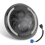 Fari a LED per auto a forma rotonda H4 / H13 da 7 pollici DC 9V-30V 3000LM 3000K-6000K 25W per Jeep Wrangler, con Angel Eye, For Jeep Wrangler, For Jeep Wrangler (Blue Light)