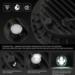 Fari a LED per auto a forma rotonda H4 / H13 da 7 pollici DC 9V-30V 3000LM 3000K-6000K 25W per Jeep Wrangler, con Angel Eye, For Jeep Wrangler, For Jeep Wrangler (Blue Light)