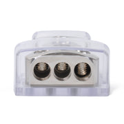 Blocco di distribuzione splitter per cavo di alimentazione/terra per amplificatore audio stereo per auto a 3 vie 4GA, 3-Way