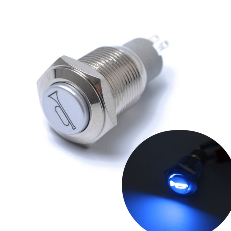 Interruttore di ripristino momentaneo Pulsante 16mm 12V per altoparlante clacson per auto e moto, Horn Speaker