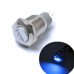 Interruttore di ripristino momentaneo Pulsante 16mm 12V per altoparlante clacson per auto e moto, Horn Speaker