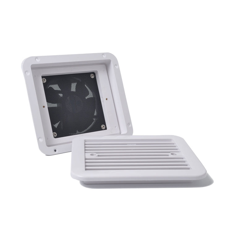Presa d'aria bianca da 12 V con ventola Ventilazione laterale dell'aria per camper, roulotte, burrasca, A0672-02