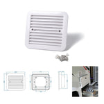 Presa d'aria bianca da 12 V con ventola Ventilazione laterale silenziosa per camper, rimorchio, roulotte, A0672-01