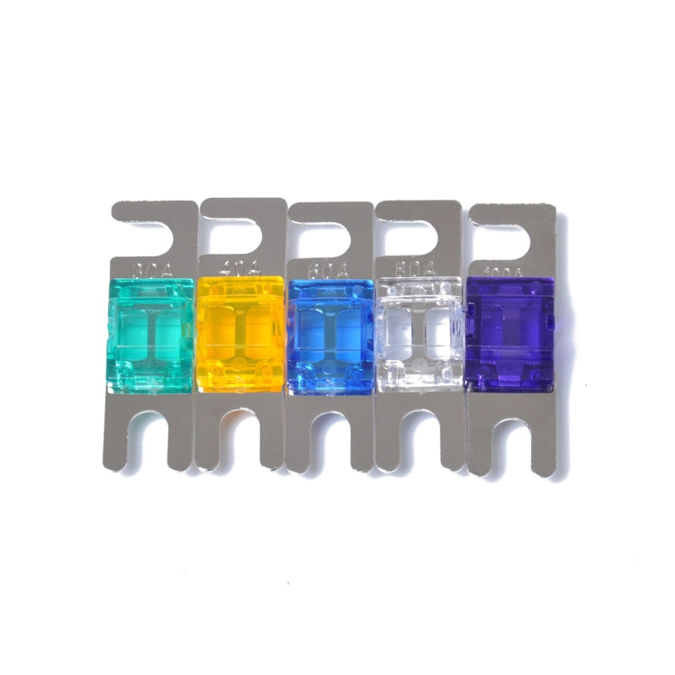 5 PZ Car Audio AFS Mini ANL 30A 40A 60A 80A 100Amp Fusibile nichelato, 30A 40A 60A 80A 100Amp
