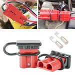 Spina connettore rapido batteria da 50 Amp + copertura antipolvere per auto roulotte, 50Amp